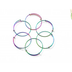 50pcs kids multi color bangles in 55mm B0010